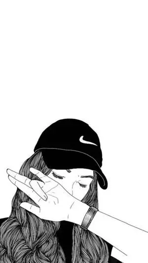 Tomboy Aesthetic Pencil Sketch