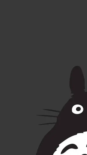Totoro Anime Black And White iPhone