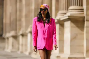 Trendy Aesthetic Pink Blazer