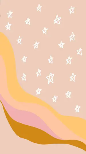 Vintage Aesthetic iPad Peach Stars