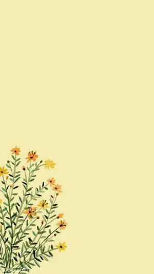 Vintage Aesthetic iPad Yellow Flower