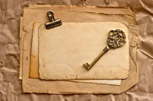 Vintage Aesthetic Key And Papers