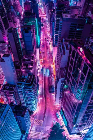 Vintage Aesthetic Nighttime City