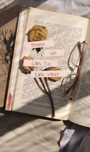 Vintage iPhone Book With Dried Flowers