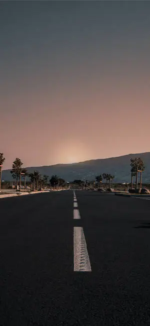 Vintage iPhone Wallpaper - Picturesque Long Road and Mountain