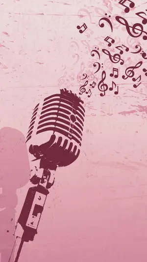 Vintage Microphone And Music Phone