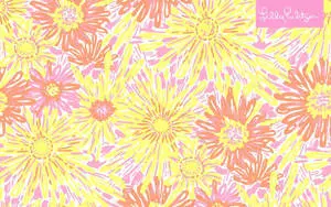 Warm Floral Yellow Lilly Pulitzer Desktop