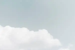 White clouds in a blue sky