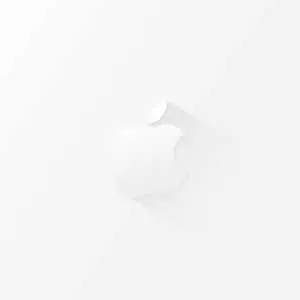 Minimalist Apple Logo White iPad