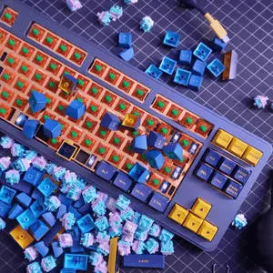  Caption: Sleek Wireless Mechanical Keyboard for Modern Workspaces 