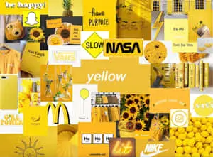 Yellow Aesthetic Wall Collage Collage