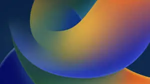 Yellow Blue Wave Tunnels Ipad